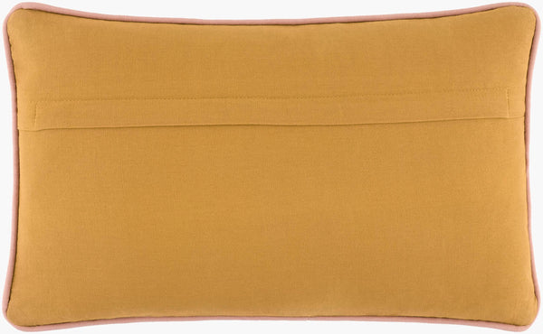 Surya Velour 13"L X 21"W Modern Lumbar Pillow - Luxurious Cotton Comfort With Elegant Design For Home Decor Mustard Cotton,Cotton Vlu003-1321d