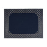 Christopher Knight Home® - Noble House - Midnight Outdoor 7'10" X 10' Border Area Rug, Navy and Ivory