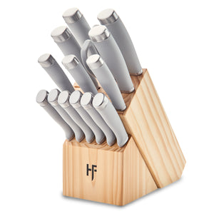 Lenox Hampton Forge Epicure Cool Grey 15 Piece Block Set Taupe ,Grey, GREY MULTI HMC01B010G