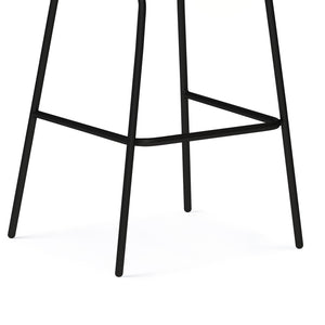 English Elm Jolie Counter Height Stool Set Of 2 - Stylish Distressed Charcoal Vegan Leather & Metal Legs B136P158760
