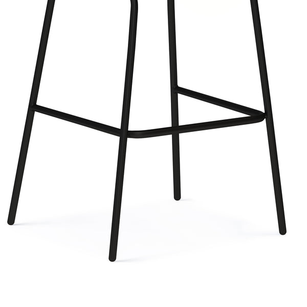 English Elm Jolie Counter Height Stool Set Of 2 - Stylish Distressed Charcoal Vegan Leather & Metal Legs B136P158760