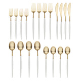 Lenox Cambridge Mazzy Gold with White-Handle 20-Piece Flatware Set NO COLOR METAL 306320CKG12DS