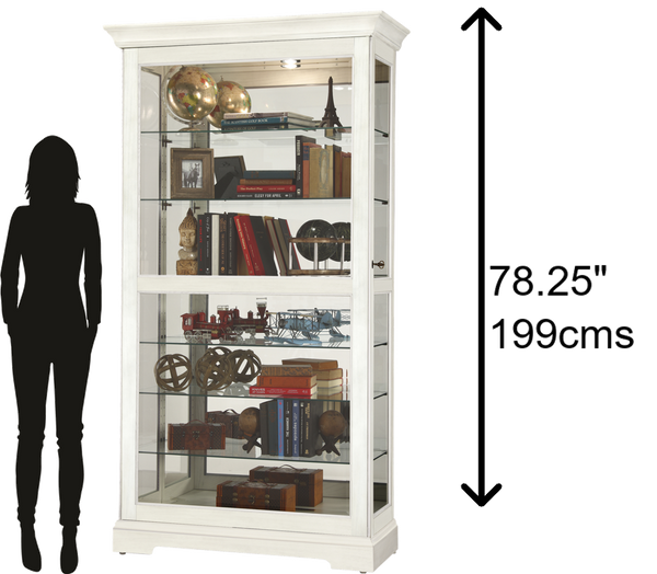 Hekman Furniture 680639 Tyler Iv Curio Cabinet - Elegant White Display Case With Adjustable Shelves & Led Lighting Aged Linen Tyler Iv Curio Cabinet 680639