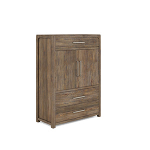 A.R.T. Furniture Stockyard Drawer Chest - Transitional Design With Ample Storage, Cedar-lined Drawers & Adjustable Shelf Brown Ash And Poplar Solids,Knotty White Oak Veneers,Metal 284152-2303