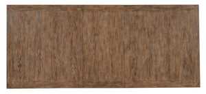 Hooker Furniture Americana Farmhouse Dining Table With 22" Leaf — Two-Tone Honey Top, Distressed Daisy Base, Seats 8 Blacks 7050-75200-89