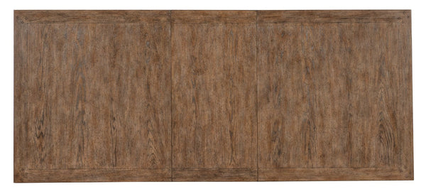 Hooker Furniture Americana Farmhouse Dining Table With 22" Leaf — Two-Tone Honey Top, Distressed Daisy Base, Seats 8 Blacks 7050-75200-89