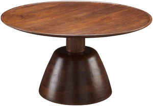 Maeve VMA-002 18"H x 33"W x 33"D Coffee Table VMA-002  Top: Dark Brown; Base: Dark Brown Surya