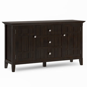 English Elm Bedford Sideboard Buffet - Handcrafted Dark Tobacco Brown Storage With Timeless Transitional Style B136P158488