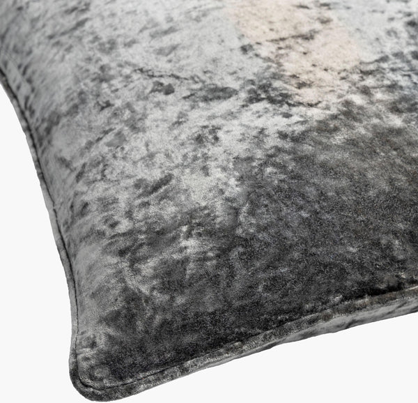 Surya Velvet Mood Vmd-001 18"X18" Luxe Accent Pillow - Soft Viscose For Modern Minimalist Decor Style Charcoal Viscose,Viscose Vmd001-1818p