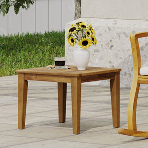English Elm Christopher Knight Home® - Hampton Acacia Wood Side Table for Outdoor Use, Low-Profile 20" Square Top, Durable 300lb Capacity Natural 61350.00
