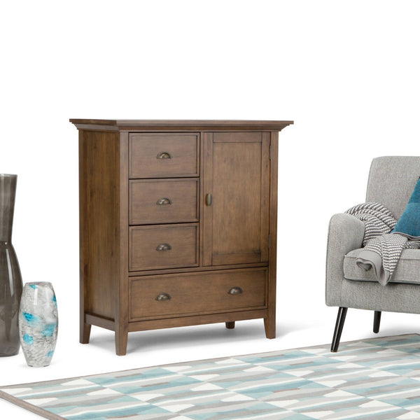 English Elm Redmond Medium Storage Cabinet - Rustic Natural Brown Wood, Stylish Design With Ample Storage Space B136P158104-GIGA