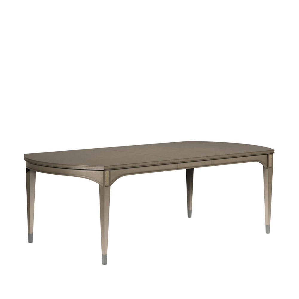 A.R.T. Furniture Cove Rectangular Dining Table With Elegant Primavera Veneers – Extends 78 To 122 Inches, Seats 8! Grey Rubberwood Solids,Primavera Veneer,Metal 349220-2743