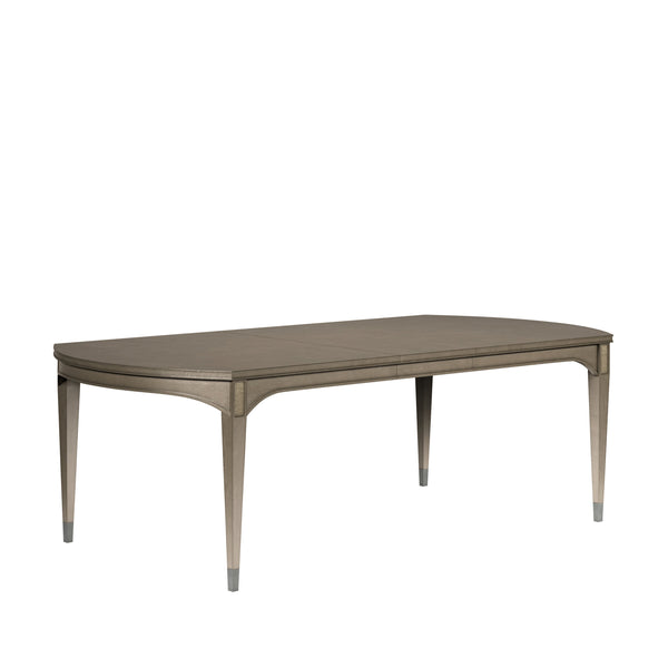 A.R.T. Furniture Cove Rectangular Dining Table With Elegant Primavera Veneers – Extends 78 To 122 Inches, Seats 8! Grey Rubberwood Solids,Primavera Veneer,Metal 349220-2743