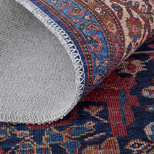 Feizy Rugs Rawlins Vintage-inspired Machine Made Polyester Low Pile Oriental Rug - Timeless Elegance For Any Space Red,Blue,Tan Polyester Rln39hgfnvymltf71