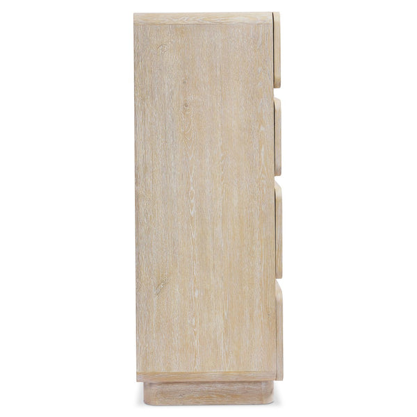 Bernhardt Bernhardt Antibes Tall Drawer Chest In Rustic Oak Roz Finish — 4 Spacious Drawers, Cast-Aluminum Pulls 350144