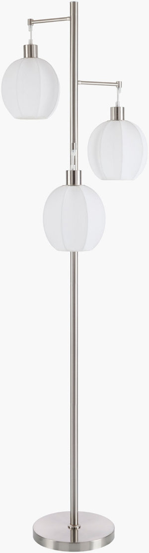 Livabliss Vamo Art Deco Iron Floor Lamp with Linen Shade for Living Room Ambient Glow VMO-004