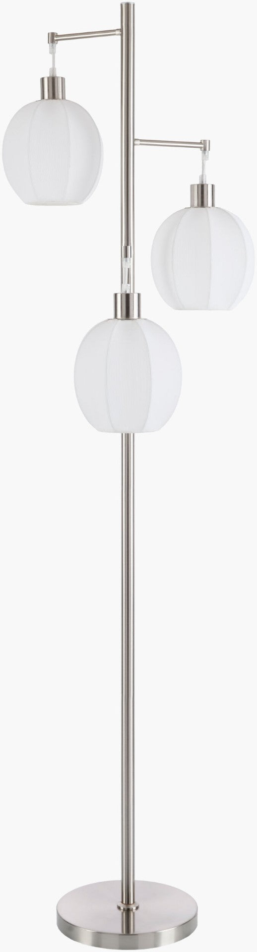 Livabliss Vamo Art Deco Iron Floor Lamp with Linen Shade for Living Room Ambient Glow VMO-004