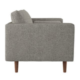 Homelegance By Top-Line Jeriah Mid-Century Tapered Leg Loveseat with Pillows Grey Polyester