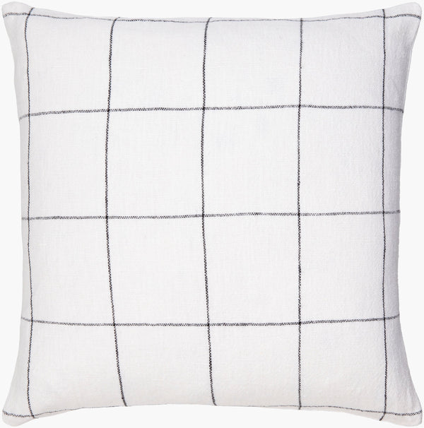 Surya Vermont 18"X18" Cottage Charm Accent Pillow In Linen - Cozy, Stylish, And Durable For Every Room Ivory Linen,Linen Vmt001-2222p