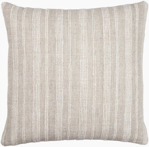 Surya Vermont 18"X18" Cottage Charm Accent Pillow In Linen - Cozy, Stylish, And Durable For Every Room Taupe Linen,Cotton Vmt002-2222p