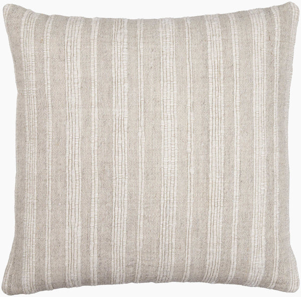 Surya Vermont 18"X18" Cottage Charm Accent Pillow In Linen - Cozy, Stylish, And Durable For Every Room Taupe Linen,Cotton Vmt002-2222p