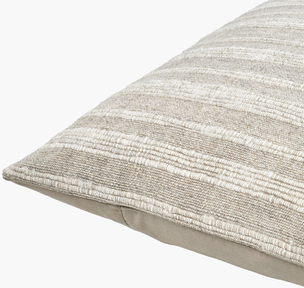 Surya Vermont 18"X18" Cottage Charm Accent Pillow In Linen - Cozy, Stylish, And Durable For Every Room Taupe Linen,Cotton Vmt002-2222p