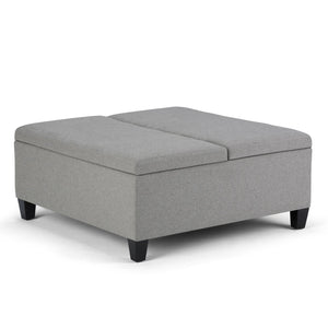 English Elm Ellis Coffee Table Storage Ottoman - Versatile Dove Grey Design With Hidden Storage & Seating Solutions B136P159162