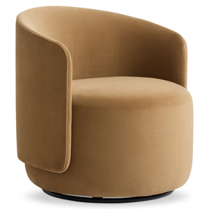 Bernhardt Bernhardt Crosby Modern Swivel Accent Chair Deep Cushioned Fabric Upholstered Lounge L123SCO