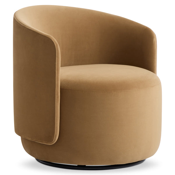Bernhardt Bernhardt Crosby Modern Swivel Accent Chair Deep Cushioned Fabric Upholstered Lounge L123SCO