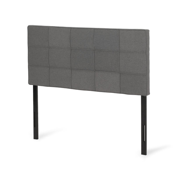 English Elm Christopher Knight Home® - Queen Tufted Linen Headboard with Piped Edges, Adjustable Height 48.5–53", Modern Waffle Stitch Plush Charcoal grey 66868.00CHARGRY
