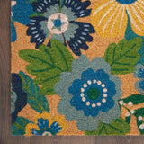 Nourison WaverlyWav17 Greetings WGT47 Machine Made Tufted  Indoor/Outdoor Floral Botanical Rug Multicolor, Multicolor 100% Coir 99446769602