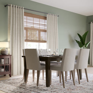 English Elm Bartow Upholstered Dining Chair Set of 2 in Natural — Rubberwood Legs, Foam Padding, Contemporary Piping B136P159925