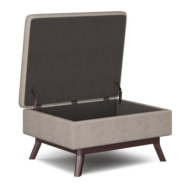 English Elm Owen Multi-Functional Coffee Table Storage Ottoman - Mid-Century Linen Look, Versatile Design B136P159946-GIGA