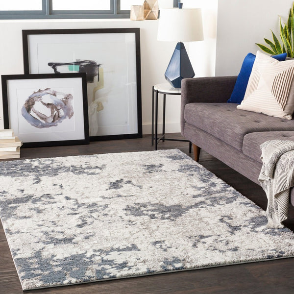 Livabliss Venice Polypropylene Machine Woven Accent Rug for Entryways and Mid-century Interiors Denim, Pale Blu 8'10" x 12'4" VNE2300-9123