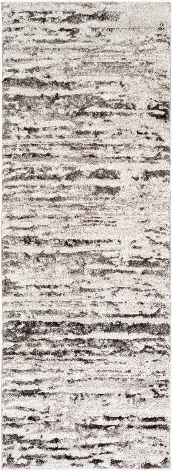 Livabliss Venice Geometric High Pile Polypropylene Rug Turkish Crafted for Entryways and Cozy Spaces Medium Gray, Bl 2'7" x 7'3" VNE2301-2773