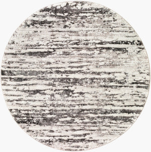 Livabliss Venice Geometric High Pile Polypropylene Rug Turkish Crafted for Entryways and Cozy Spaces Medium Gray, Bl 5'3" x 5'3" VNE2301-53RD
