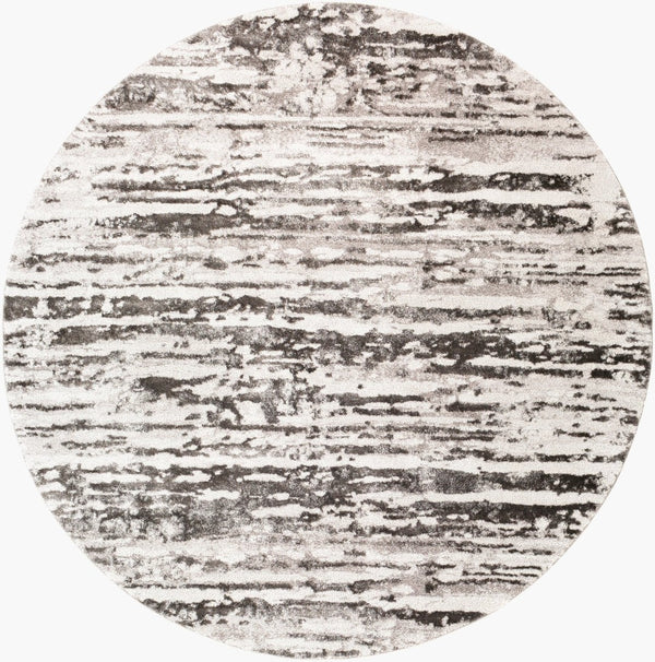 Livabliss Venice Geometric High Pile Polypropylene Rug Turkish Crafted for Entryways and Cozy Spaces Medium Gray, Bl 7'10" x 7'10" VNE2301-710RD