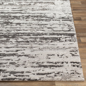 Livabliss Venice Geometric High Pile Polypropylene Rug Turkish Crafted for Entryways and Cozy Spaces Medium Gray, Bl 7'10" x 7'10" VNE2301-710RD