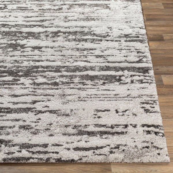 Livabliss Venice Geometric High Pile Polypropylene Rug Turkish Crafted for Entryways and Cozy Spaces Medium Gray, Bl 7'10" x 7'10" VNE2301-710RD