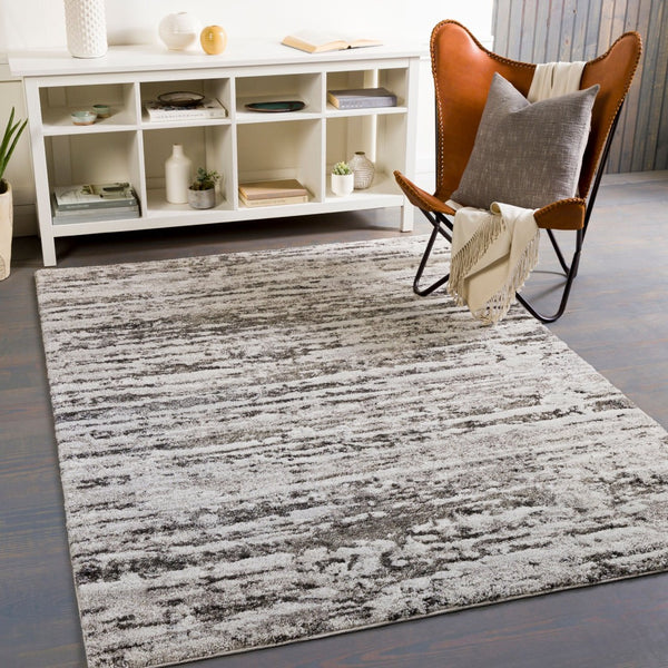 Livabliss Venice Geometric High Pile Polypropylene Rug Turkish Crafted for Entryways and Cozy Spaces Medium Gray, Bl 2' x 2'11" VNE2301-23