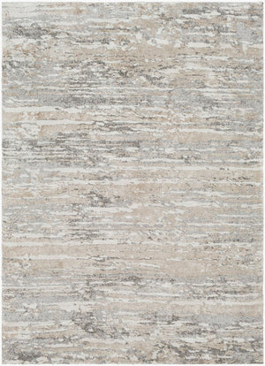 Livabliss Venice Geometric High Pile Polypropylene Rug Turkish Woven Accent for Entryway Tan, Medium Gra 5'3" x 7'3" VNE2302-5373