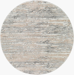 Livabliss Venice Geometric High Pile Polypropylene Rug Turkish Woven Accent for Entryway Tan, Medium Gra 5'3" x 5'3" VNE2302-53RD
