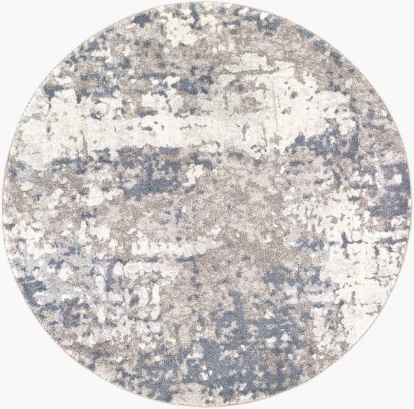 Livabliss Venice Mid-century Modern High Pile Polypropylene Area Rug for Bedroom or Entryway Pale Blue, Deni 5'3" x 5'3" VNE2304-53RD