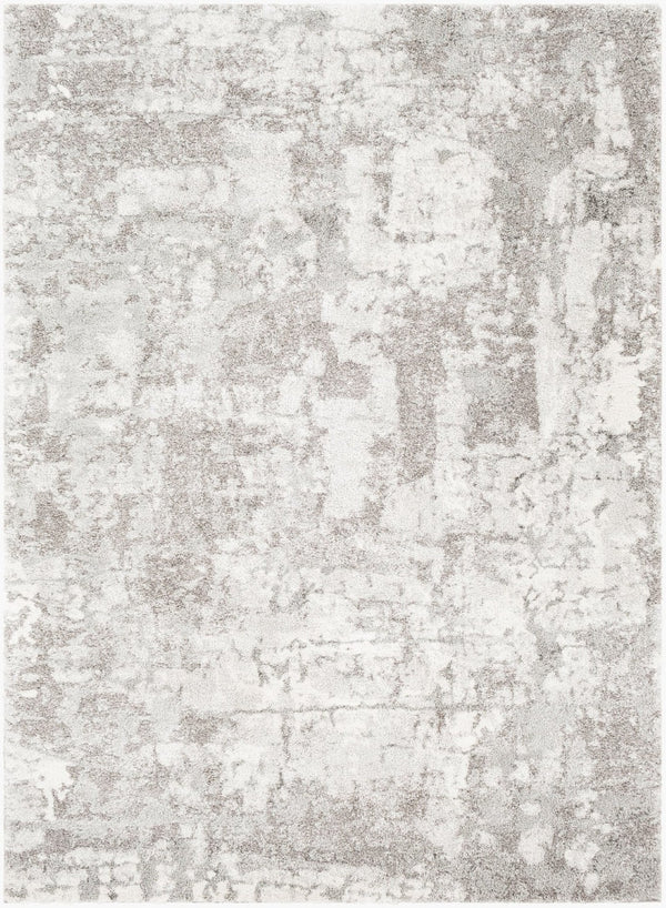 Livabliss Venice Geometric High Pile Polypropylene Accent Rug for Entryway or Bedroom Decor Medium Gray, Li 6'7" x 9'6" VNE2305-6796