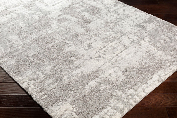 Livabliss Venice Geometric High Pile Polypropylene Accent Rug for Entryway or Bedroom Decor Medium Gray, Li 6'7" x 9'6" VNE2305-6796
