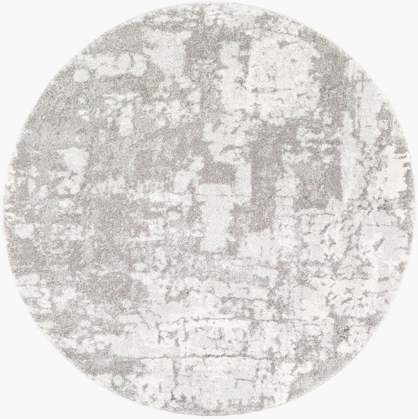 Livabliss Venice Geometric High Pile Polypropylene Accent Rug for Entryway or Bedroom Decor Medium Gray, Li 5'3" x 5'3" VNE2305-53RD