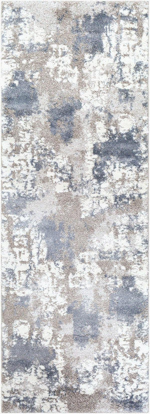 Livabliss Venice Geometric High Pile Polypropylene Area Rug for Entryways and Bedrooms Denim, Pale Blu 2'7" x 7'3" VNE2306-2773
