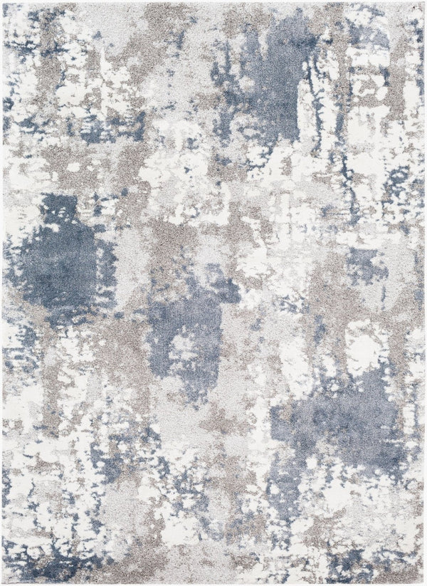 Livabliss Venice Geometric High Pile Polypropylene Area Rug for Entryways and Bedrooms Denim, Pale Blu 6'7" x 9'6" VNE2306-6796