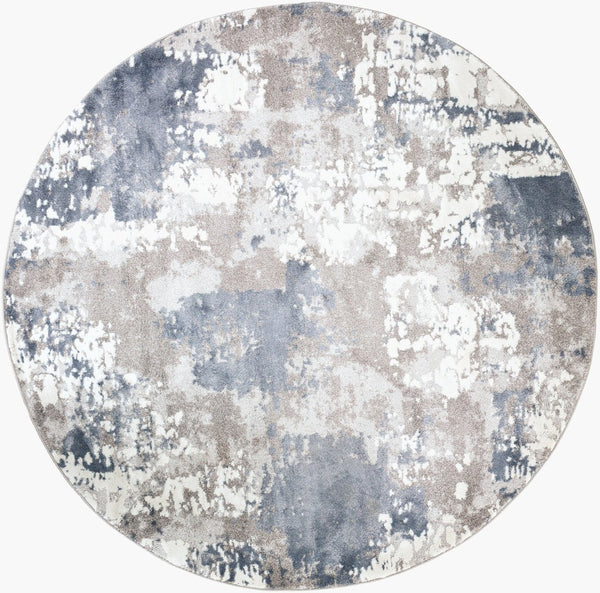 Livabliss Venice Geometric High Pile Polypropylene Area Rug for Entryways and Bedrooms Denim, Pale Blu 7'10" x 7'10" VNE2306-710RD