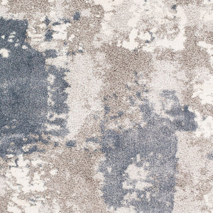 Livabliss Venice Geometric High Pile Polypropylene Area Rug for Entryways and Bedrooms Denim, Pale Blu 5'3" x 5'3" VNE2306-53RD